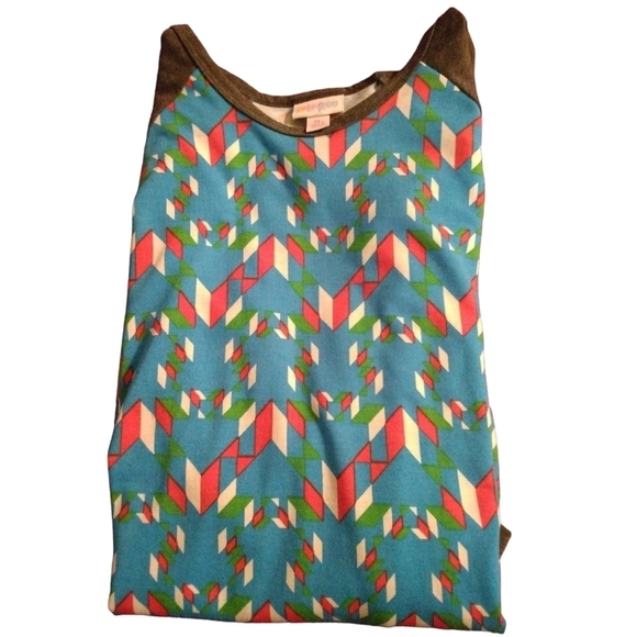 LuLaRoe Randy Tee Geometric Design Jersey Style Athleisure Top XL - Picture 7 of 7